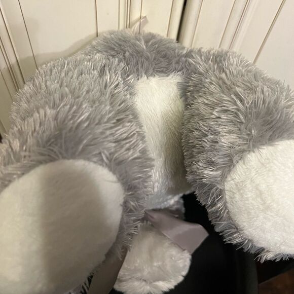 Tom's Toy International Husky Puppy Dog Plush Stuffed Animal Gray & White - Picture 4 of 6